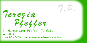 terezia pfeffer business card